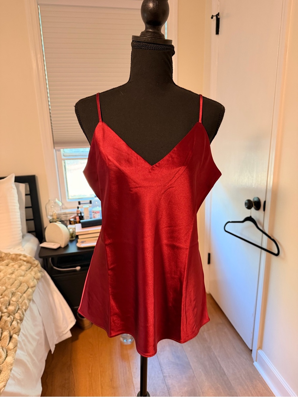 Brooks Brothers Red Satin V-Neck Camisole